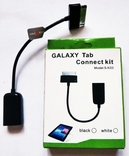Кабель OTG USB Адаптер OTG USB Samsung OTG Galaxy Tab 30-pin 0.15м (торг), фото №3