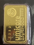 Золотой слиток 2,5г 999.9 (Umicore), фото №6