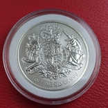 Великобритания 2 фунта 2019 г. Королевские гербы Англии (серебро 999 пробы , 1 унция), фото №2