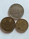 Монеты Франции 3 штуки, фото №2