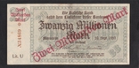 20 000 000 марок, 1923. 2 000 000 000 марок. У 34869*. Баденський банк. Німеччина., фото №2