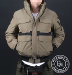 Стильная зимняя куртка размер XL / песочный, фото №5