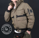 Стильная зимняя куртка размер XL / песочный, фото №8