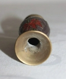 Декоративная вазочка, роспись эмалью (бронза, Испания), фото №4