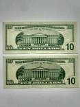 10 долларов 1999 номера подряд 2 шт, фото №3