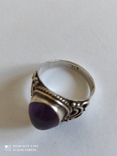 Срібний перстень з натуральним аметистом., фото №7