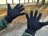 Флисовые перчатки зимние - Польша (Черные), фото №7