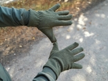 Флисовые перчатки зимние - Польша (Олива), фото №2