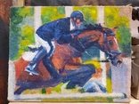 Картина жокея верхи на коні, фото №2