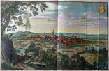 1650 Хомутов Чехия (карта план 40х38 Верже, рис 32х20) СерияАнтик, фото №2
