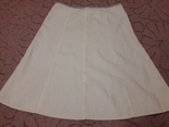 Новая молочно-белая льняная юбка, лён, фото №2