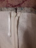Новая молочно-белая льняная юбка, лён, фото №4