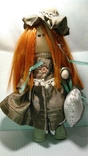 Кукла интерьерная текстильная Златовласка. Ручная работа. Рост - 23 см., фото №2