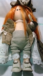 Кукла интерьерная текстильная Златовласка. Ручная работа. Рост - 23 см., фото №6
