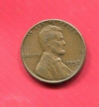 США 1 цент 1957 Пшеничный, фото №2