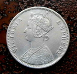 1 рупия Индия 1887, фото №2