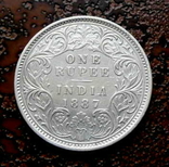 1 рупия Индия 1887, фото №3