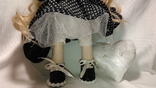 Кукла интерьерная текстильная Модница. Ручная работа. 26 см, фото №5