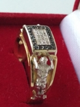 Золотое кольцо с бриллиантами., фото №4