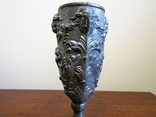 Старинный пивной бокал чаша с Херувимами и головами козлов Барокко винтаж Италия, фото №12