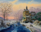 Картина маслом на холсте "Голландская зима", фото №2