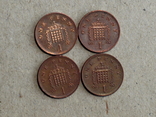 Великобритания 1 пенни 1999 год 4 шт., фото №3