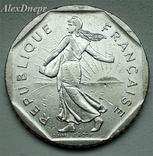 Франция, 2 франка 1980, фото №2
