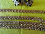 Серебро 925 в позолоте(585) женское:браслет,цепочка и комплект серьги +кольцо, фото №2