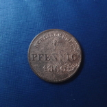 1 пфенниг 1860 Саксония (Г.6.39)~, фото №3