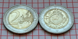 Германия 2 евро, 2012 10 лет евро наличными, из ролла, фото №5