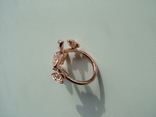 Кольцо "Бабочки" ( цвет - розовое золото), фото №3
