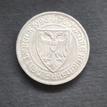 3 марки Любек 1926 год серебро, фото №2