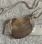 Серебряная подвеска Сердце с перламутром на цепочке (серебро 925 пр, вес 14,4 гр), фото №7