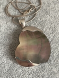 Серебряная подвеска Сердце с перламутром на цепочке (серебро 925 пр, вес 14,4 гр), фото №8