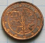 1 евроцент 2007 D Германия., фото №4