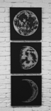 Три фазы луны акрил текстурная паста холст, фото №2