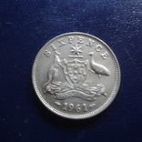 6 пенсов 1961 Австралия серебро (Г.9.13), фото №2