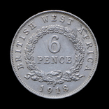 6 Пенсов 1918, Британская Западная Африка, фото №3