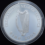 10 Евро 2005 200 лет со дня рождения Уильяма Роуэна Гамильтона (0.925, 28.28г), Ирландия, фото №3