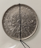 5 франков 1971 года поворот реверса на 180, фото №3