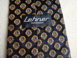 Галстук LEHNER Швейцария, натуральный шелк, фирменные логотипы, фото №2