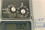 Серьги серебро 925 проба 9,82 грамма, фото №7