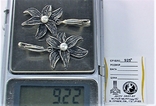 Серьги серебро 925 проба 9,22 грамма, фото №7