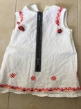 Детское вышитое платье лён СССР, фото №2