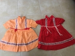 2 Советских платья для девочки с тесьмой в украинском стиле, фото №2