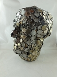 Скульптура из металла Монет Голова из Монет, фото №4