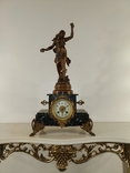 Антикварные каминные часы E.GP "Женщина" арт. 0566, фото №2