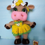Вязанная игрушка коровка Маша, фото №2