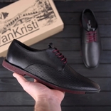 Чоловічі шкіряні літні туфлі VanKristi classic black Код: П 500 чк, фото №4