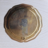 Золотистая металлическая тарелочка Архитектура (Винтаж, Германия), фото №4